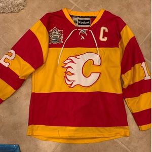 Authentic NHL Calgary Flames Reebok Jersey #12 Iginla
